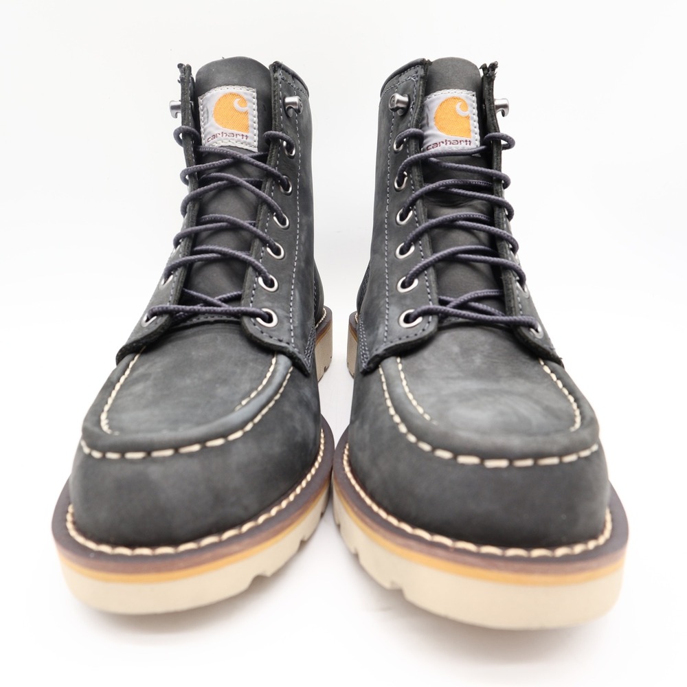 Carhartt Moc Toe Wedge Boot Womens 7.5 Black Leather Work Boots FW6027-W NWT - Picture 10 of 16